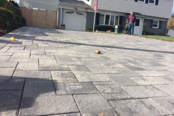 Interlock paved driveway